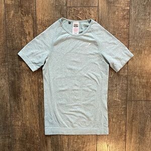 gymshark vital seamless shirt in marled mint green